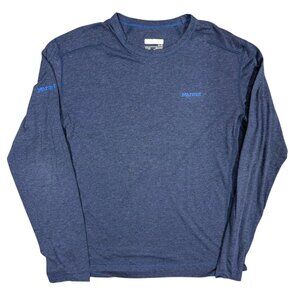 Marmot Long Sleeve Shirt Lightweight Blue Medium